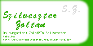 szilveszter zoltan business card